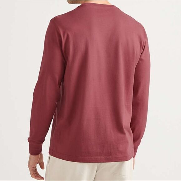 Lands' End Men's Super-T™ Rust Long Sleeve Crewneck T-Shirt - Picture 4 of 15